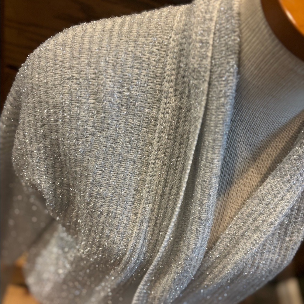 Ruby Rd. Shimmering Silver Cardigan - Picture 2 of 4
